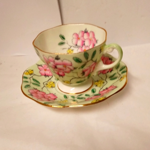 Vintage Foley Springdale Tea Cup & Saucer, Fine China Replacements England - Picture 1 of 6